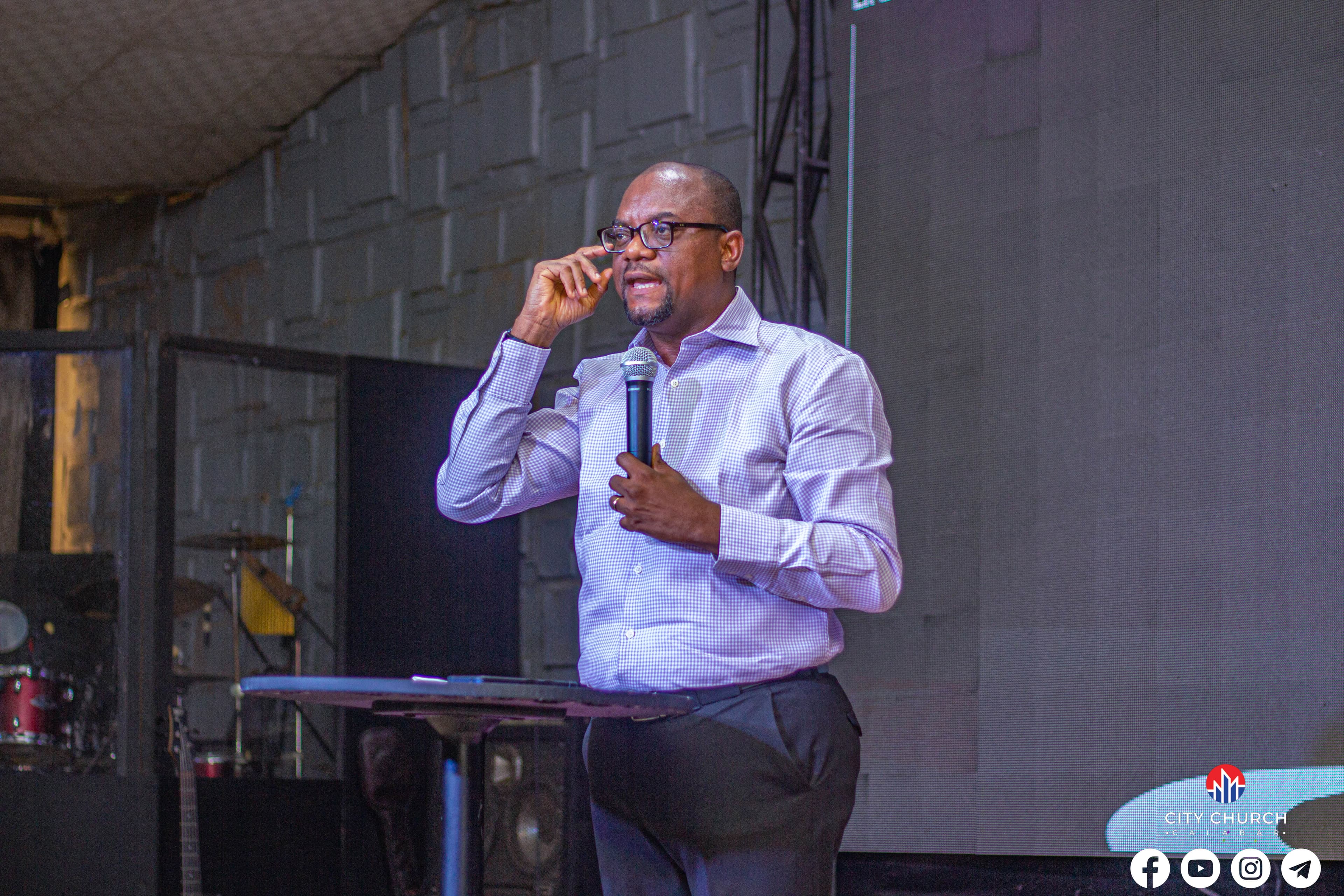 Pastor preaching